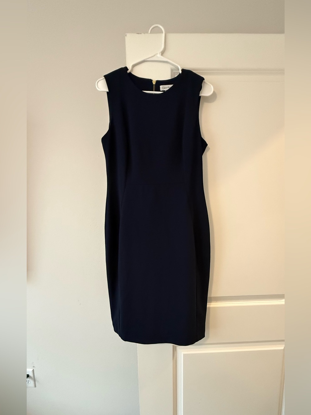 Calvin Klein Sleeveless Navy Sheath Dress - Picture 2 of 7